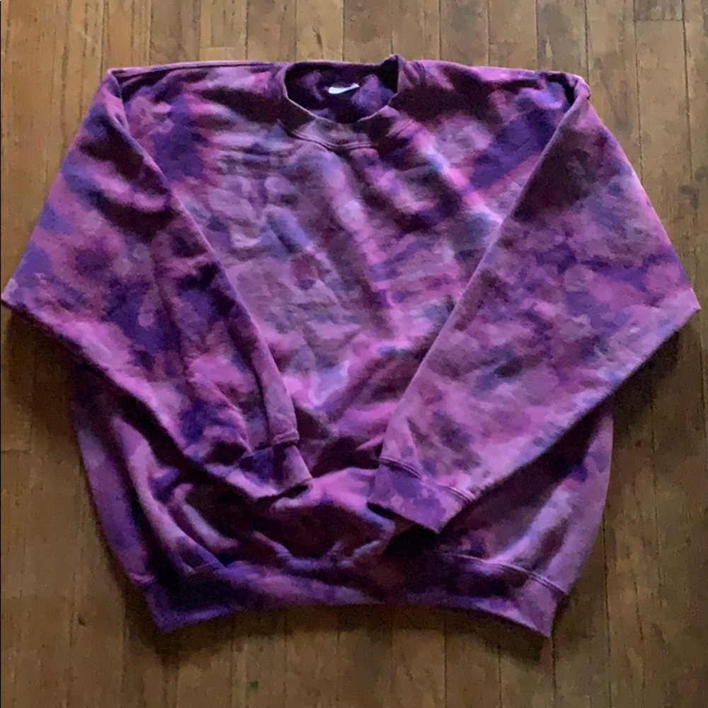 Purple Bleach Dyed Sweatshirt